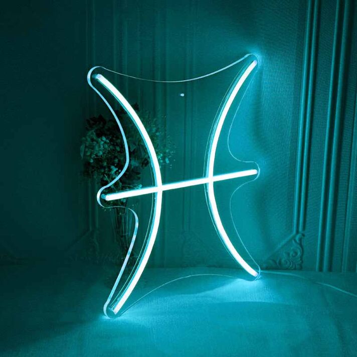 Fische Sternzeichen Symbol LED-Neonschild Wohnzimmer Schlafzimmer