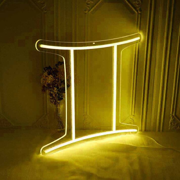 Zwillinge Sternzeichen Symbol LED-Neonschild Wohnzimmer Schlafzimmer