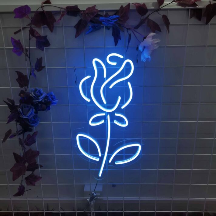 Rose LED-Neonschild für Wohnzimmer oder Schlafzimmer