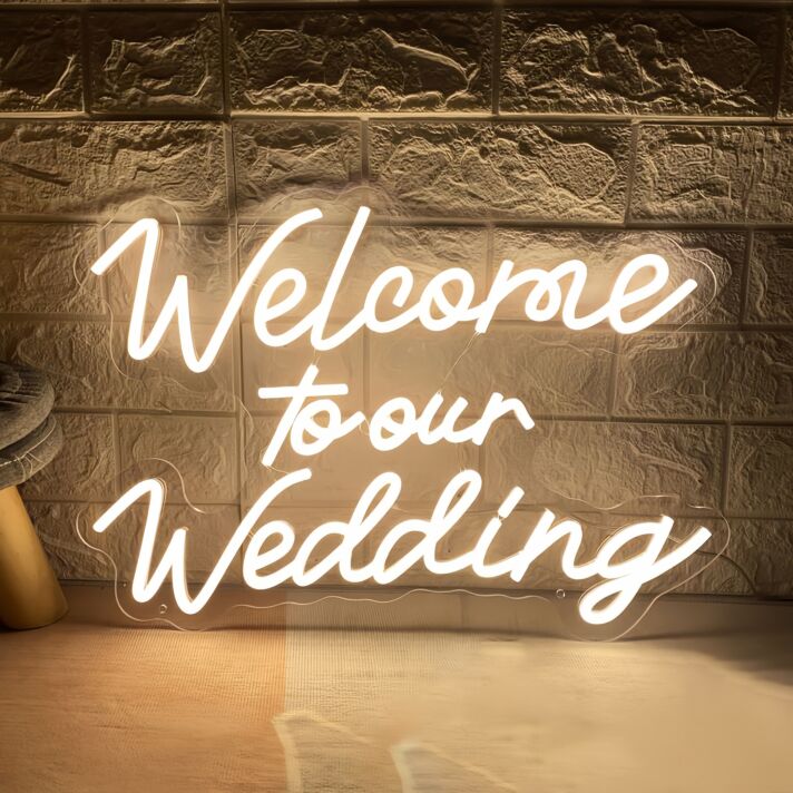 Welcome to our Wedding LED-Neonschild für Hochzeit