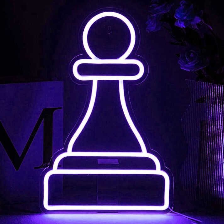 Schachfigur Bauer LED-Neonschild Wohnzimmer Spielzimmer