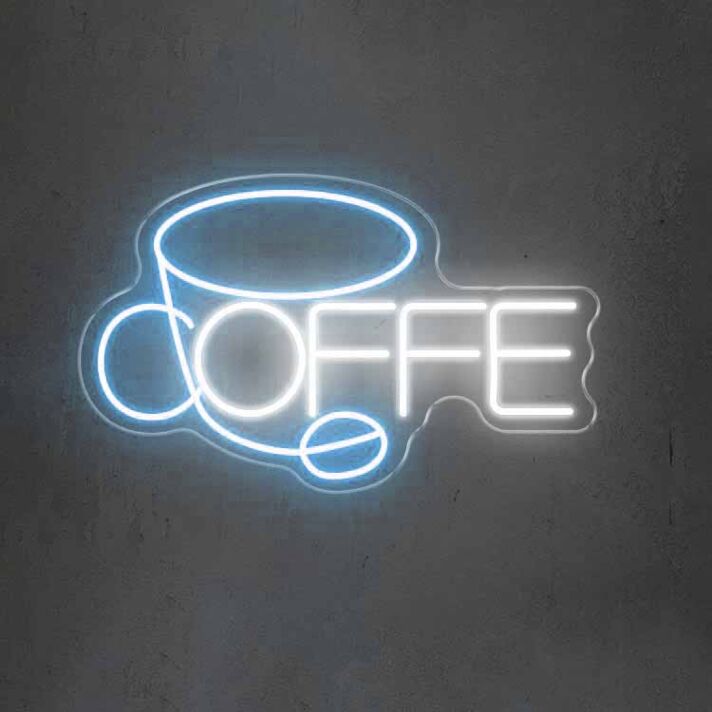 Coffee LED-Neonschild mit Kaffeetasse