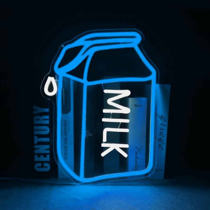 Milchpackung LED Neonschild für Küche und Café