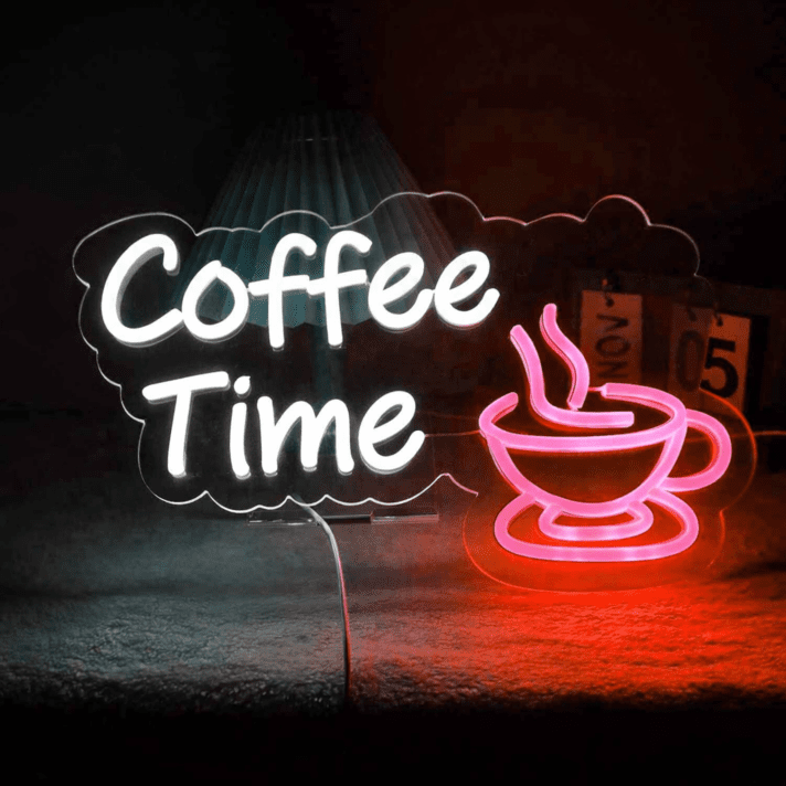 Customize But First Coffee Morning Neon Sign
