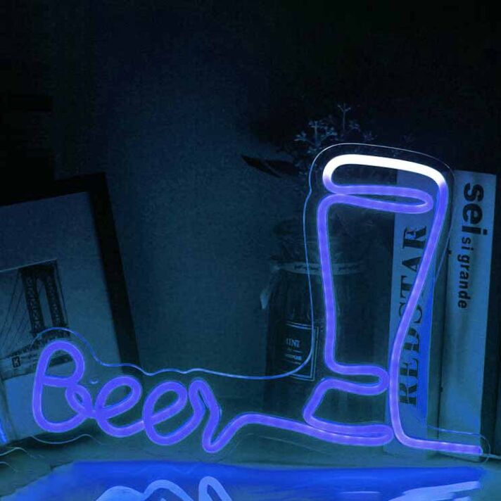 Bierglas LED Neonschild für Bar und Küche