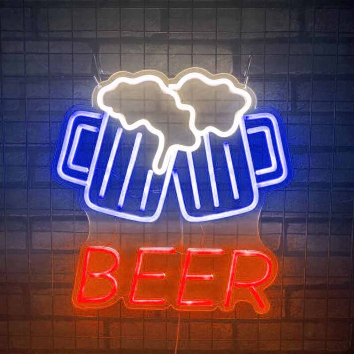 Bierkrüge LED Neonschild für Bar und Restaurant