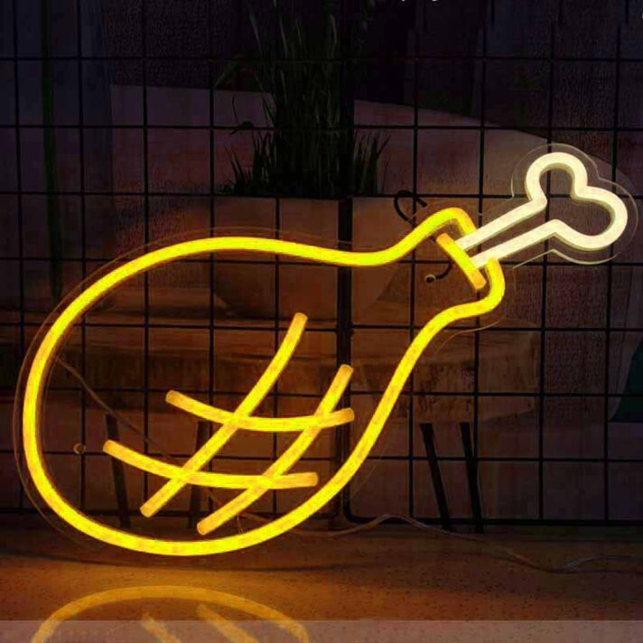 Hähnchenschenkel LED-Neonschild für Restaurant Imbiss