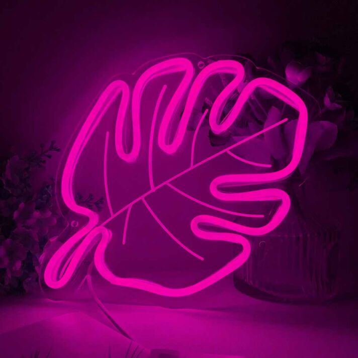 Monstera Blatt LED-Neonschild Wohnzimmer Schlafzimmer