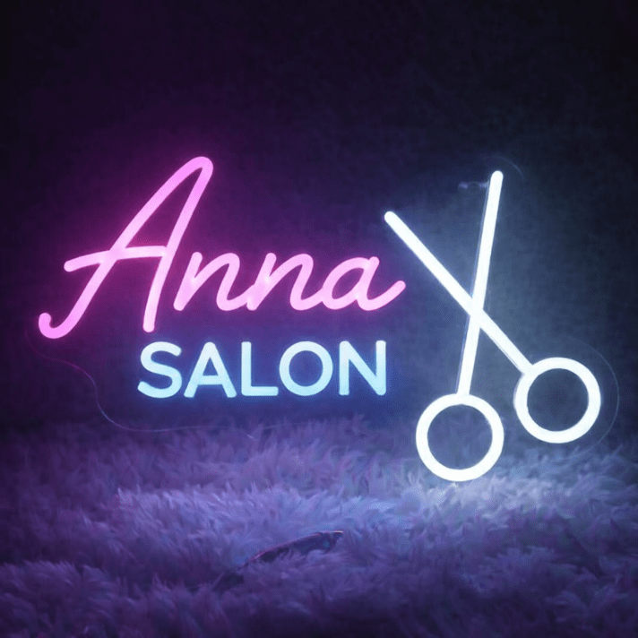 Personalisierbares LED Neonschild Friseur Salon