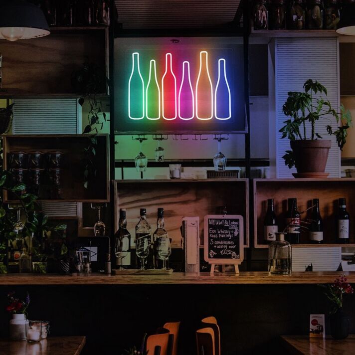 Flaschen LED-Neonschild für Bar und Restaurant