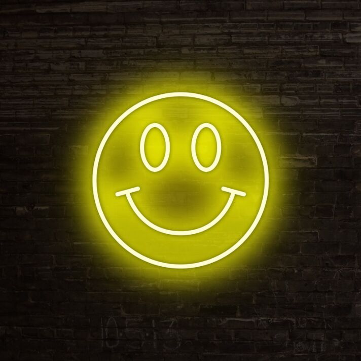 Smiley Gesicht LED-Neonschild für Wohnzimmer oder Bar