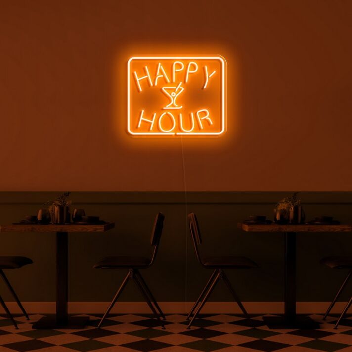 HAPPY HOUR LED-Neonschild für Bar und Restaurant