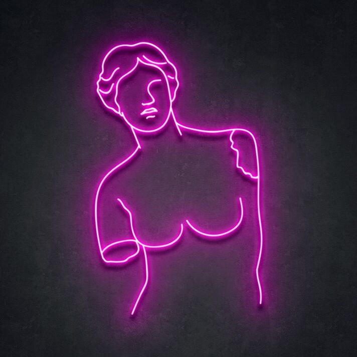 Körperumriss einer Frau LED-Neonschild für Wohnzimmer Kunstgalerie