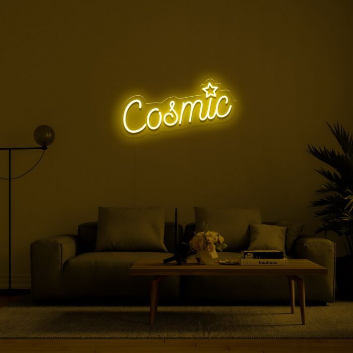 Cosmic LED Neon Schriftzug mit Stern