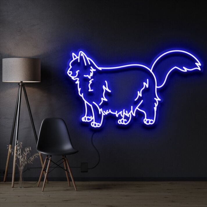 Langhaarkatze LED-Neonschild für Wohnzimmer oder Schlafzimmer