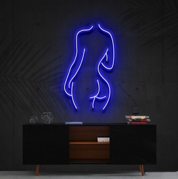 Abstrakte Frauenkörper Silhouette LED-Neonschild für Wohnzimmer oder Kunstgalerie