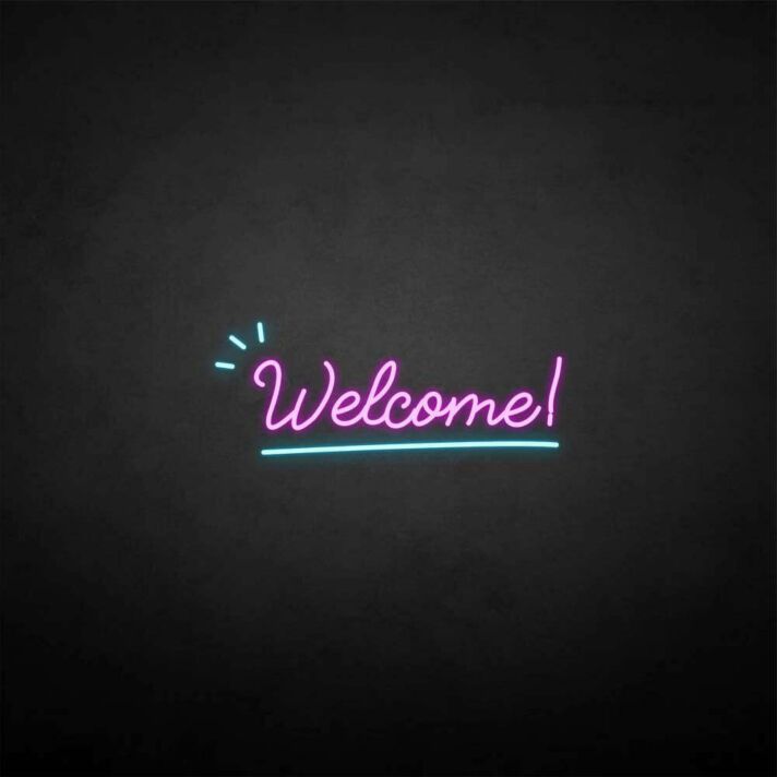 Welcome! LED-Neonschild für Shop und Cafe