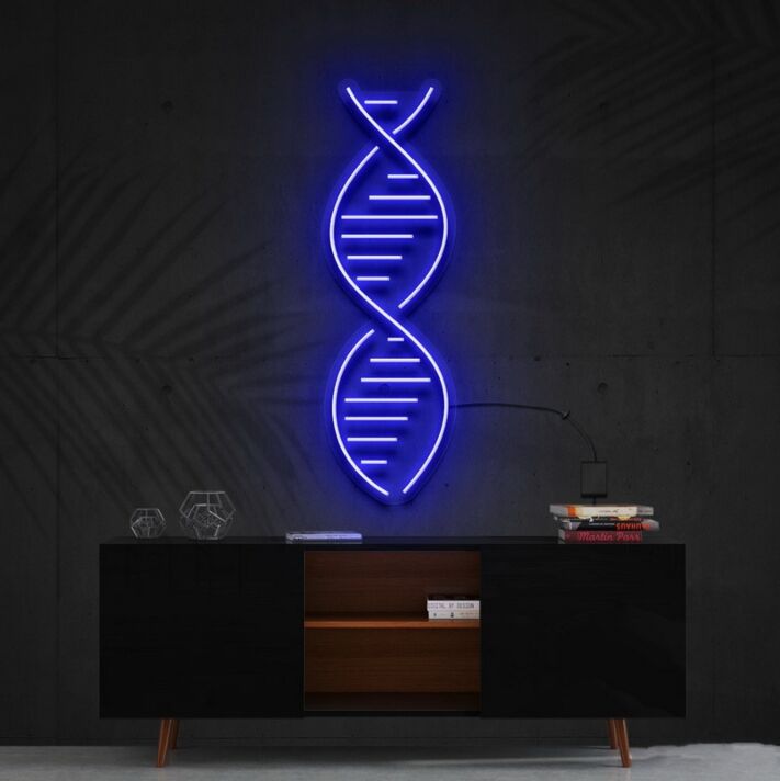 DNA Doppelhelix LED-Neonschild Wohnzimmer Büro