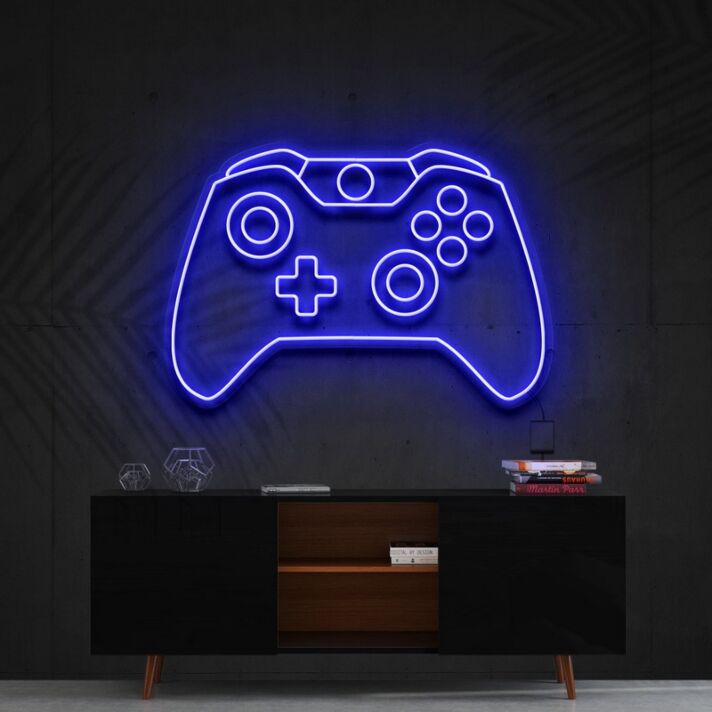 Spielcontroller LED-Neonschild für Gamingzimmer und Wohnzimmer