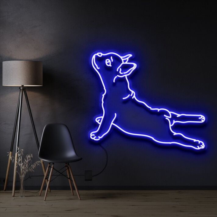 springender Hund LED-Neonschild für Wohnzimmer oder Haustierladen