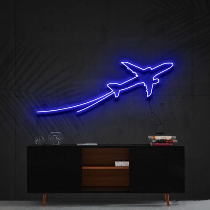 Passagierflugzeug LED-Neonschild Wohnzimmer Büro
