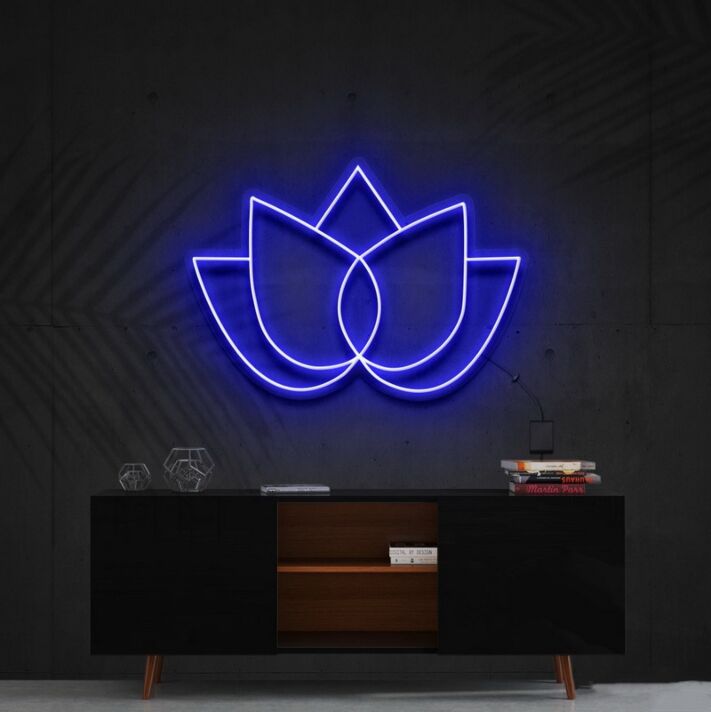 Lotusblume LED-Neonschild Wohnzimmer Yoga Studio