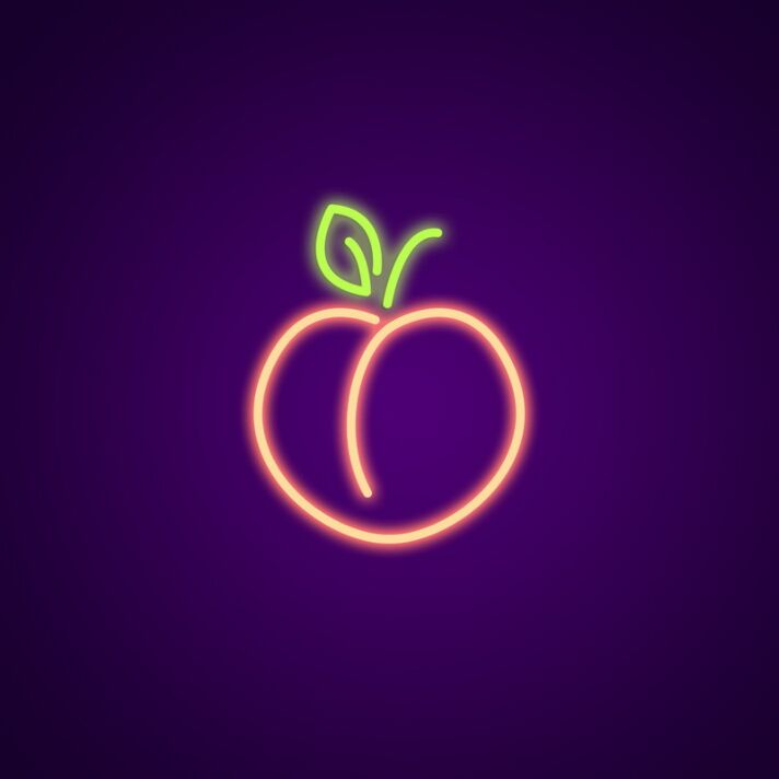 Pfirsich LED-Neonschild Küche Bar