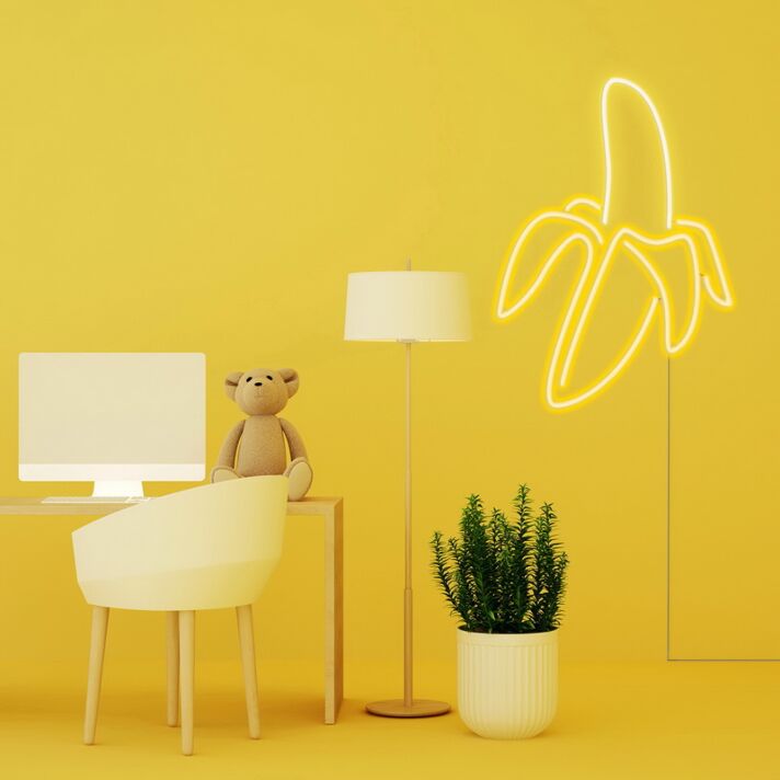 Banane LED-Neonschild für Wohnzimmer Büro