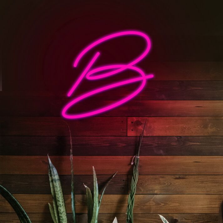 Buchstabe B LED Neonschild für Wohnzimmer und Bar