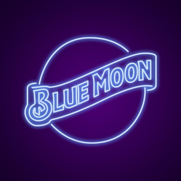 BLUE MOON LED-Neonschild Bar Restaurant
