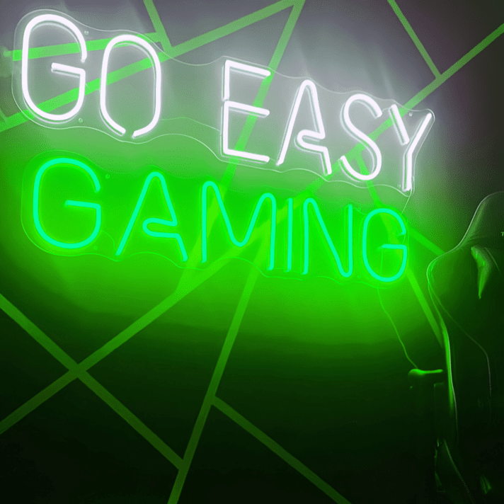 GO EASY GAMING LED-Neonschild für Gaming Zimmer