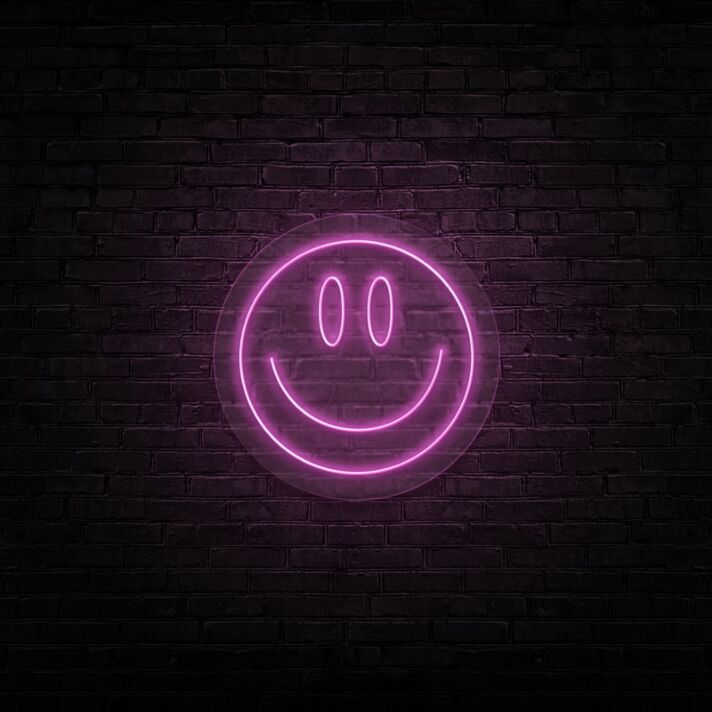Smiley Gesicht LED-Neonschild Wohnzimmer Bar
