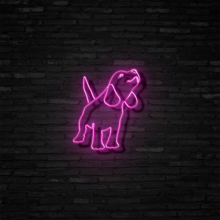 Hund mit hängenden Ohren LED-Neonschild Wohnzimmer Kinderzimmer