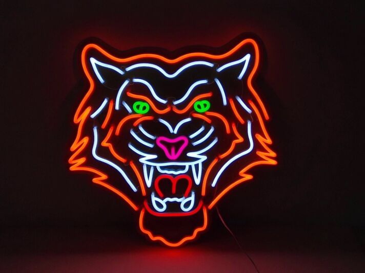Tigerkopf LED-Neonschild für Bar und Wohnzimmer