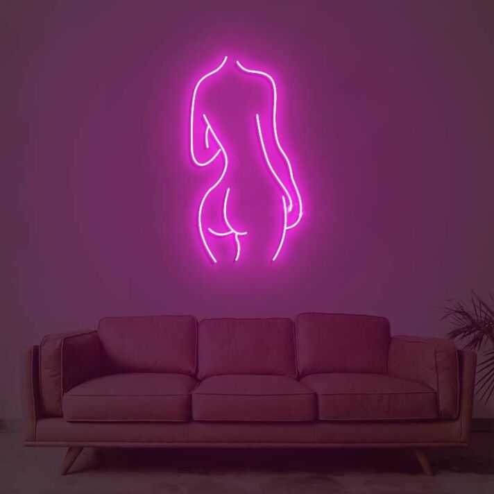 Frauenkörper Silhouette LED-Neonschild Wohnzimmer Studio