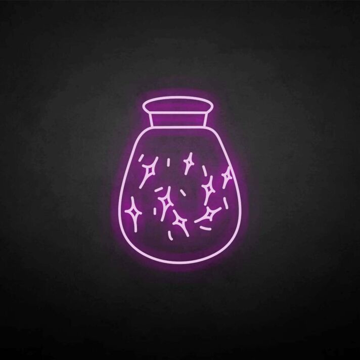 Zaubertrankflasche mit Glitzereffekt LED-Neonschild für Gaming Bar