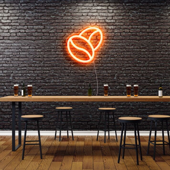 Kaffeebohnen LED-Neonschild für Café Bar