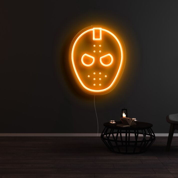 Eishockeymaske LED-Neonschild für Gamingzimmer und Bar