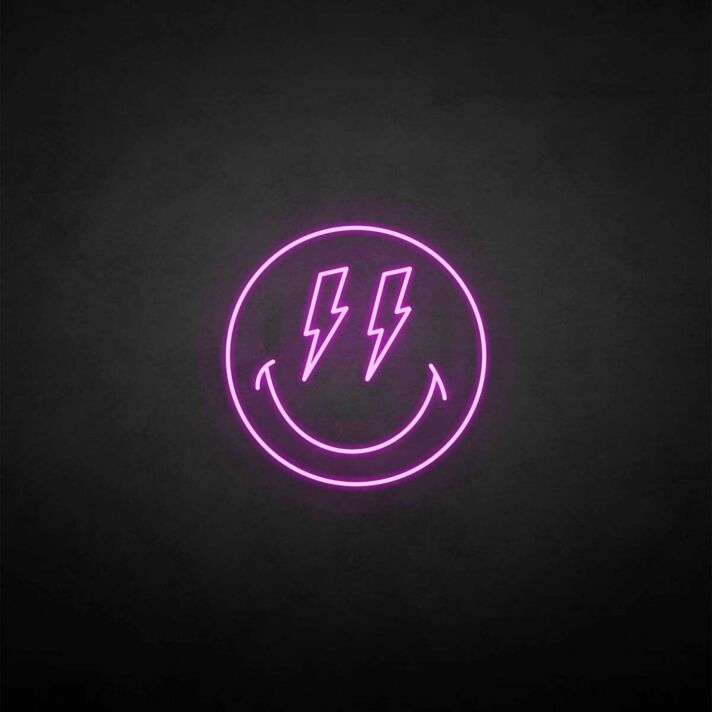 Smiley mit Blitzaugen LED-Neonschild für Bar Club