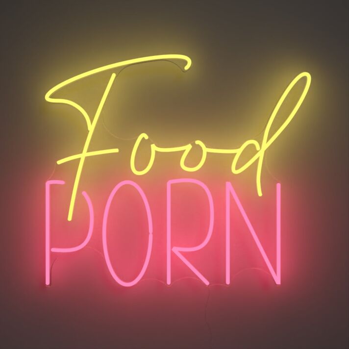 Food Porn LED-Neonschild für Restaurant Bar