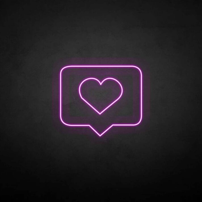 Herz Symbol in Sprechblase LED-Neonschild für Wohnzimmer Café