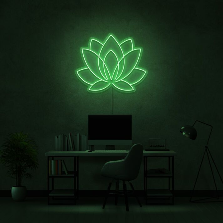Lotusblume LED-Neonschild Wohnzimmer Home Office