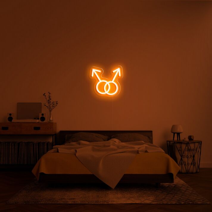 Doppel-Mars-Symbol LED-Neonschild Schlafzimmer Wohnzimmer