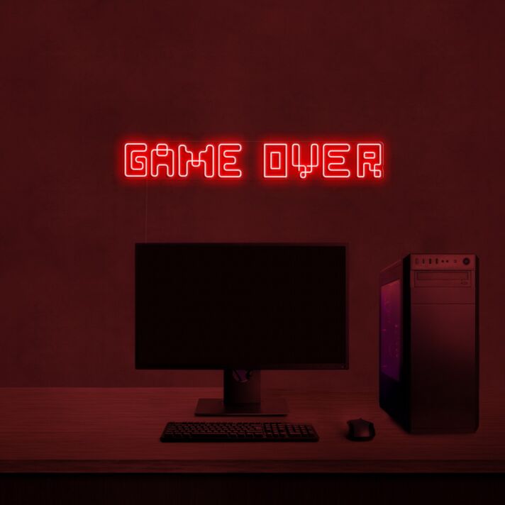 GAME OVER LED-Neonschild für Gaming Zimmer
