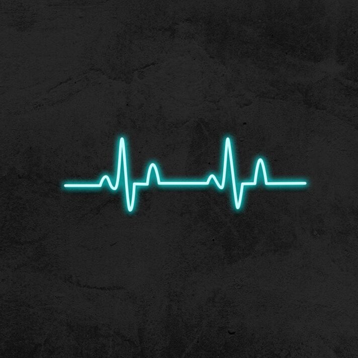 Herzschlaglinie LED-Neonschild Wohnzimmer Praxis