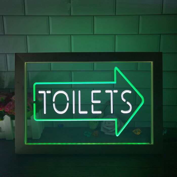 TOILETS LED-Neonschild für Restaurant Bar