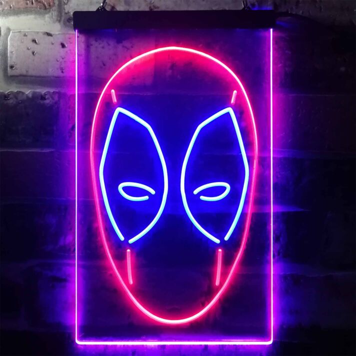 Maske eines Comic-Charakters LED-Neonschild für Wohnzimmer Gamingzimmer