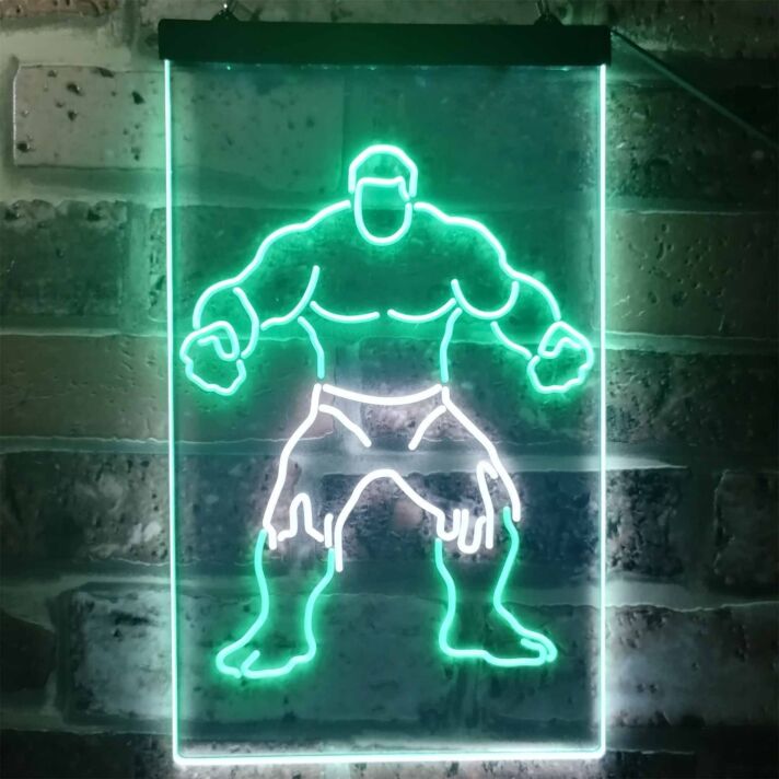 muskulöser Comic-Superheld LED-Neonschild für Gamingzimmer