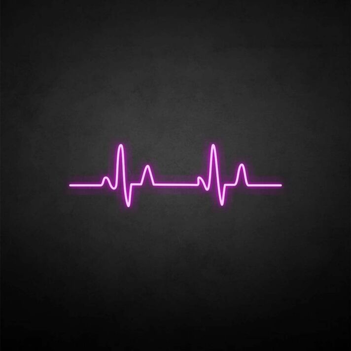 Herzschlaglinie LED-Neonschild Wohnzimmer Praxis