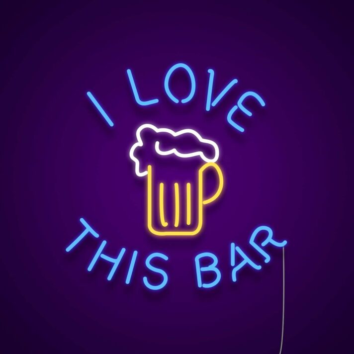 I LOVE THIS BAR LED-Neonschild für Bar
